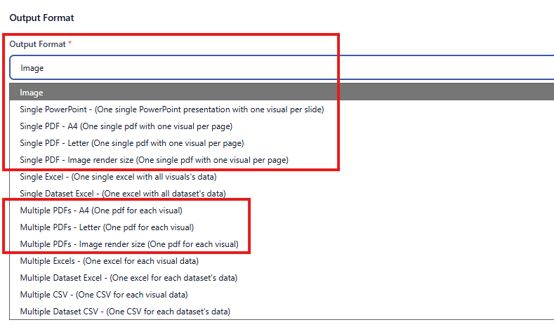 Embed Power BI reports in emails - Selecting image