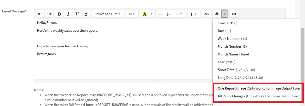 Report images